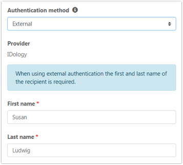 External authentication