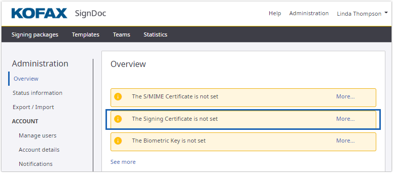 Default self-signed certificate