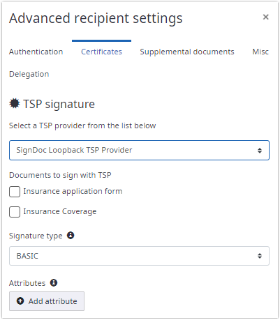 TSP signature TSP signature