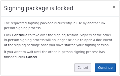Locked signing package