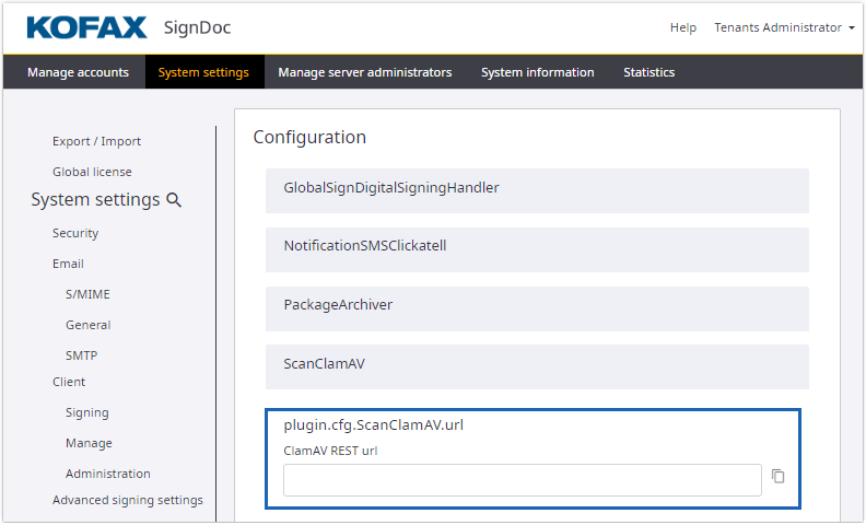 Configure plug-in globally