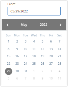 Time period selector