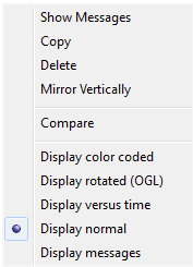 Context menu of a signature object