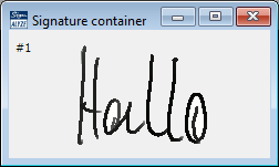 Signature container