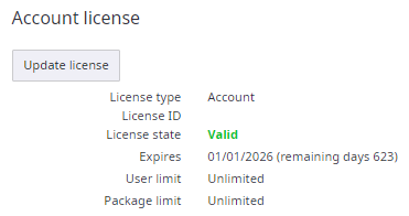 Account license