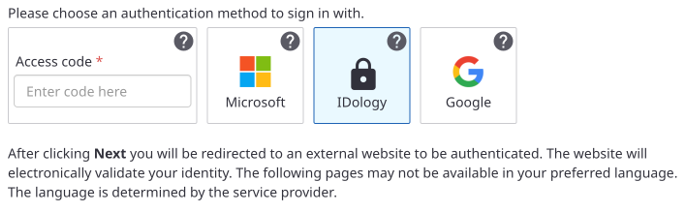 External authentication