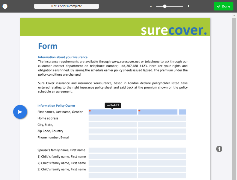 Display the pages of a document
