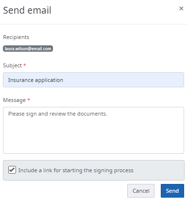 Send email for incomplete package