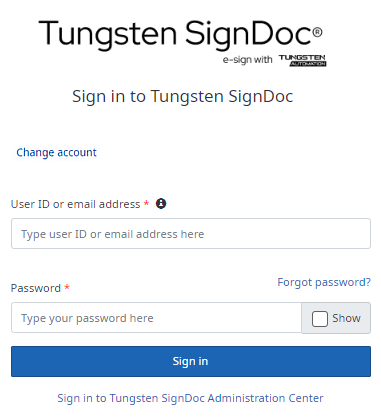 Log in without account ID