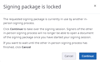 Locked signing package