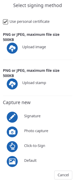 Use personal certificate