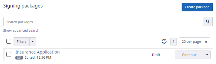 Visibility of the TSP icon