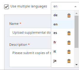 Add or remove translation