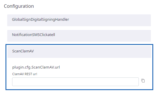 Configure plug-in for account