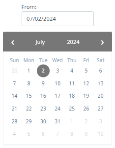 Time period selector