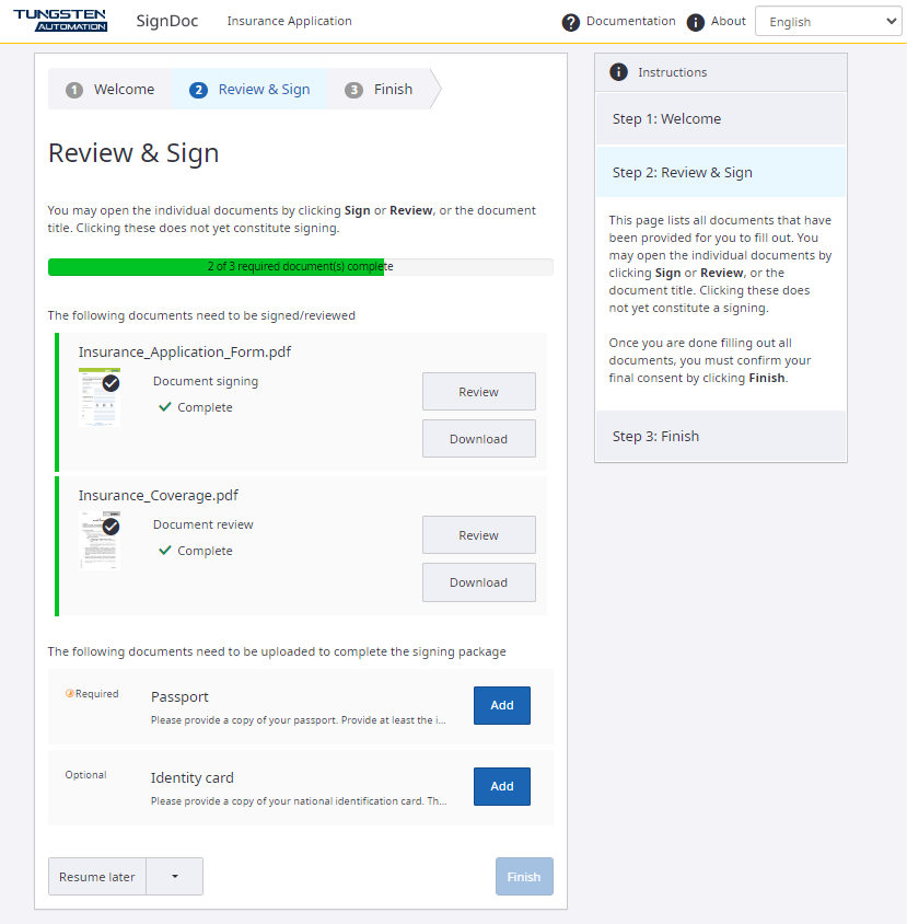 Add supplemental documents