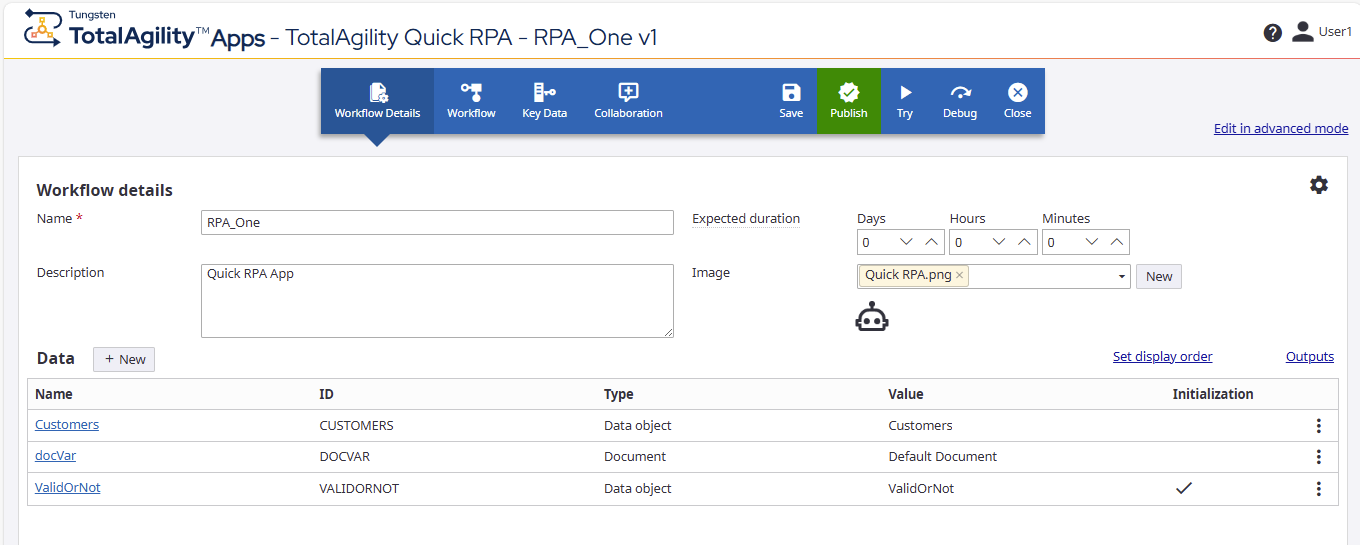 Quick Workflow Designer