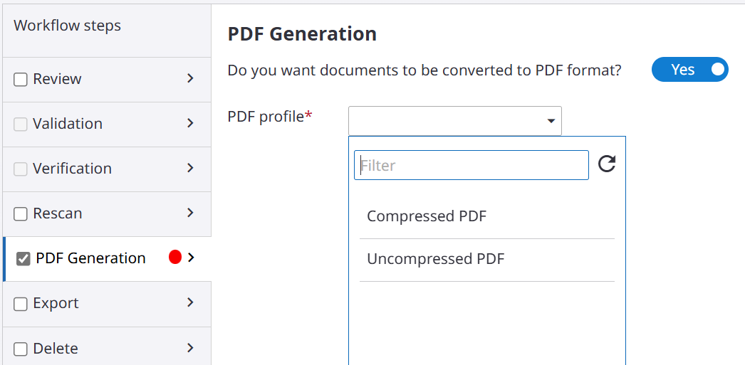 PDF generation DocAI