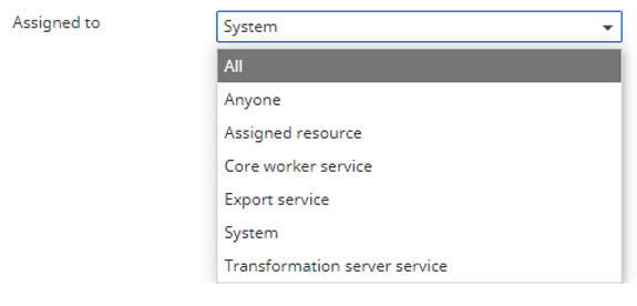 All option for Assigned to list