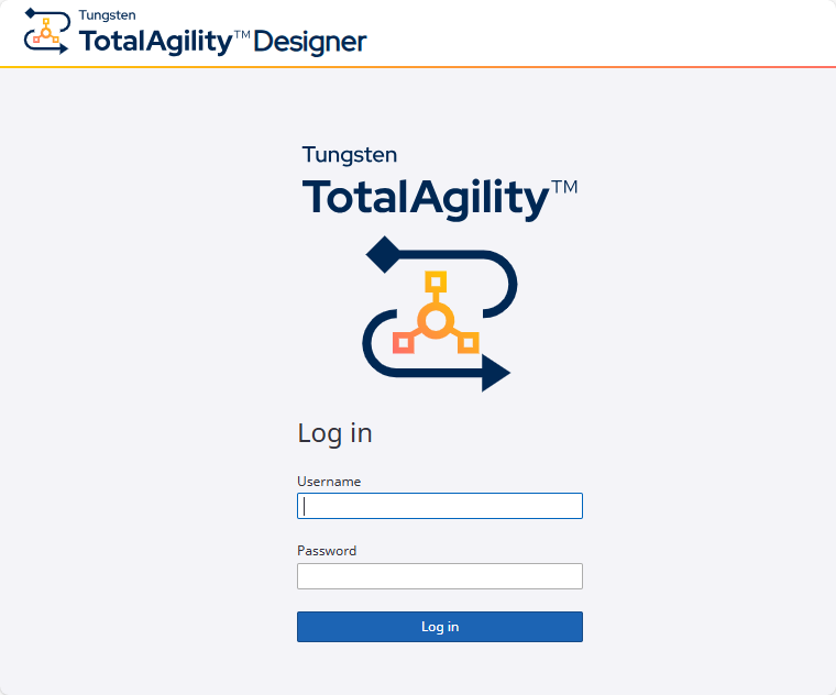 Rebranded login page