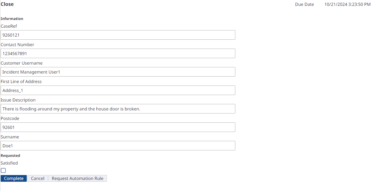 Close task details