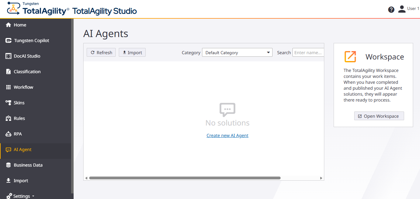 Quick Workflow Home page