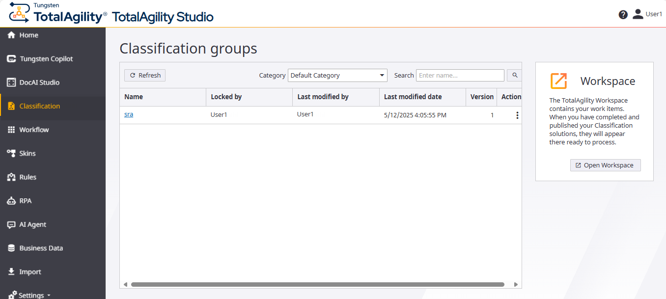 Classification intial view