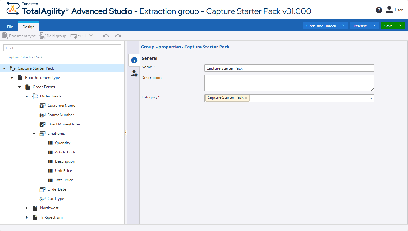Group properties tab