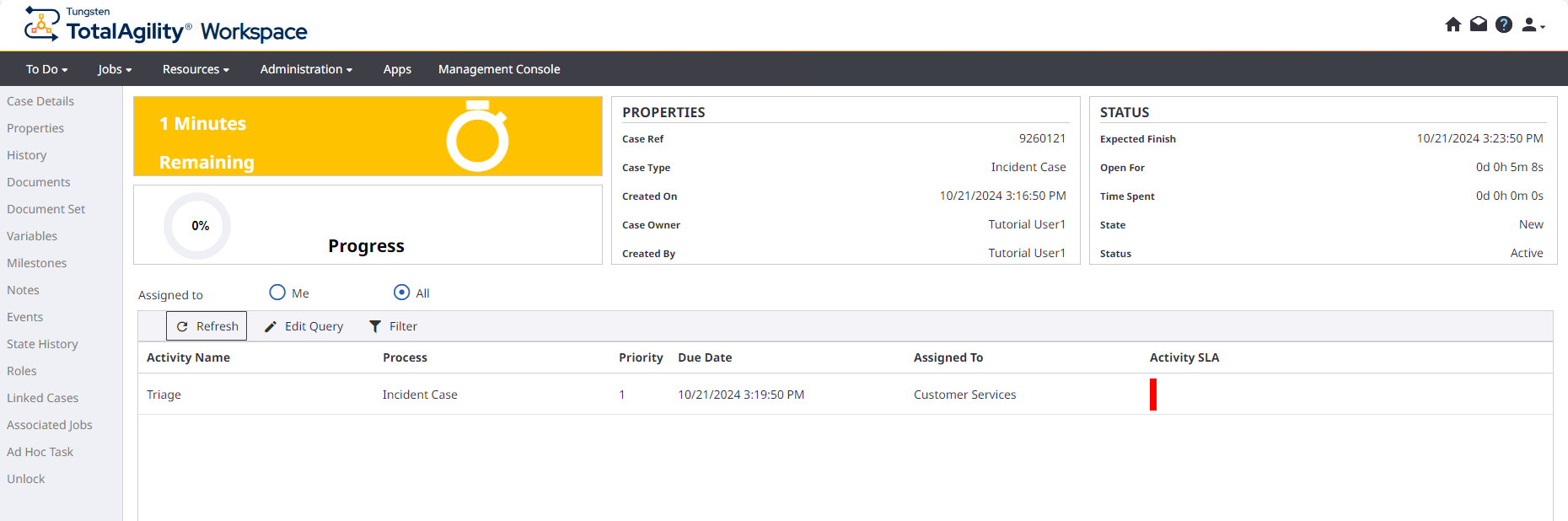 Proeprties of an Incident case-amber