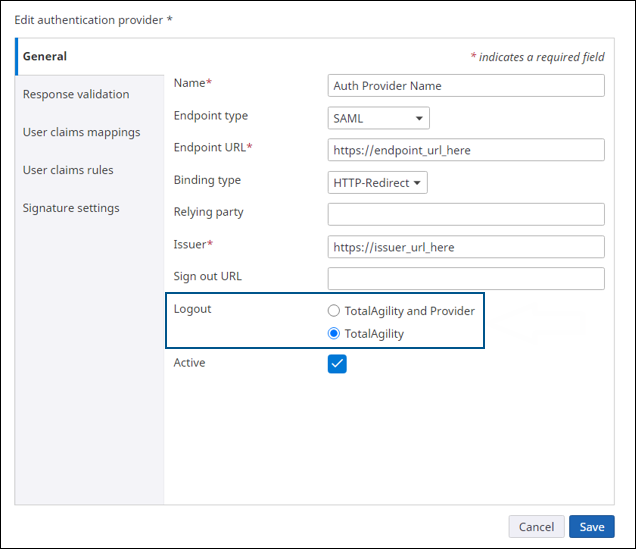 Log off from Advanced Studio