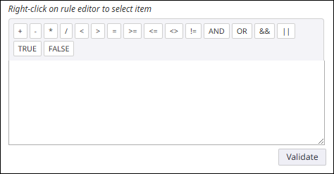 Rule editor