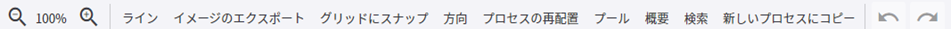 プロセス Designer - [アクション] ツールバー