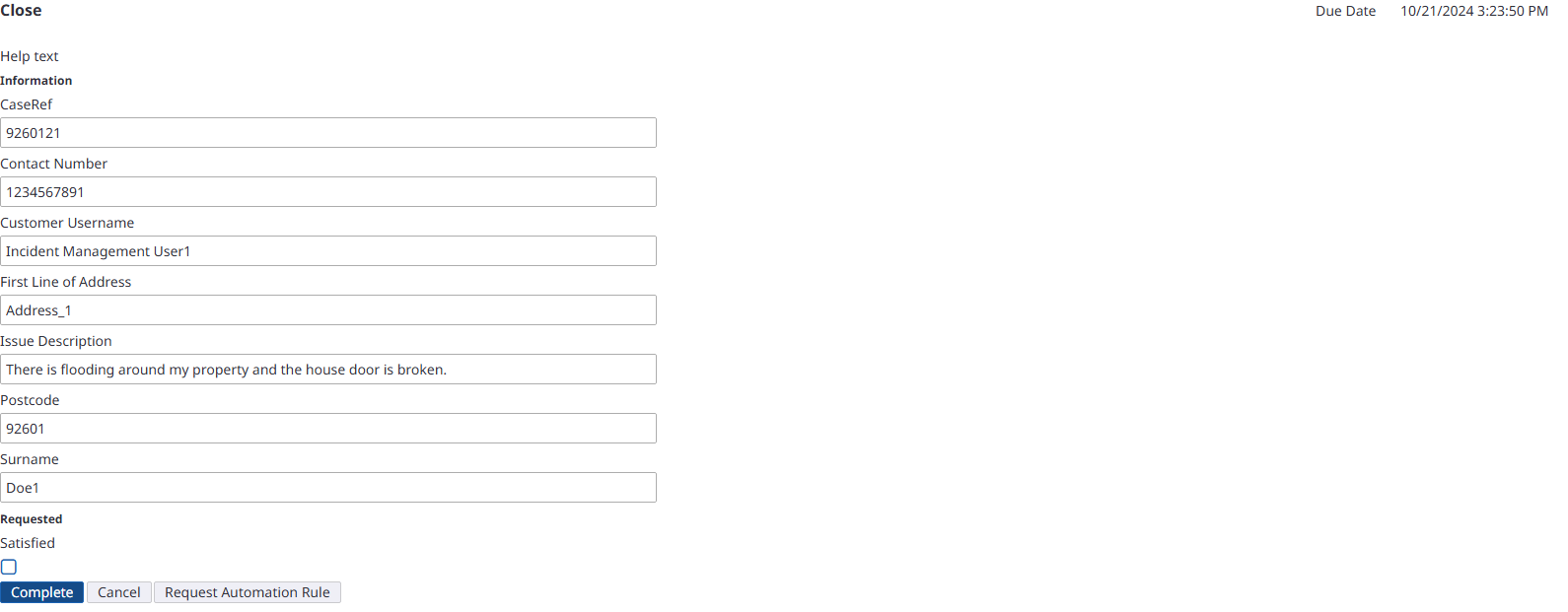 Close タスクの詳細 Close タスクの詳細