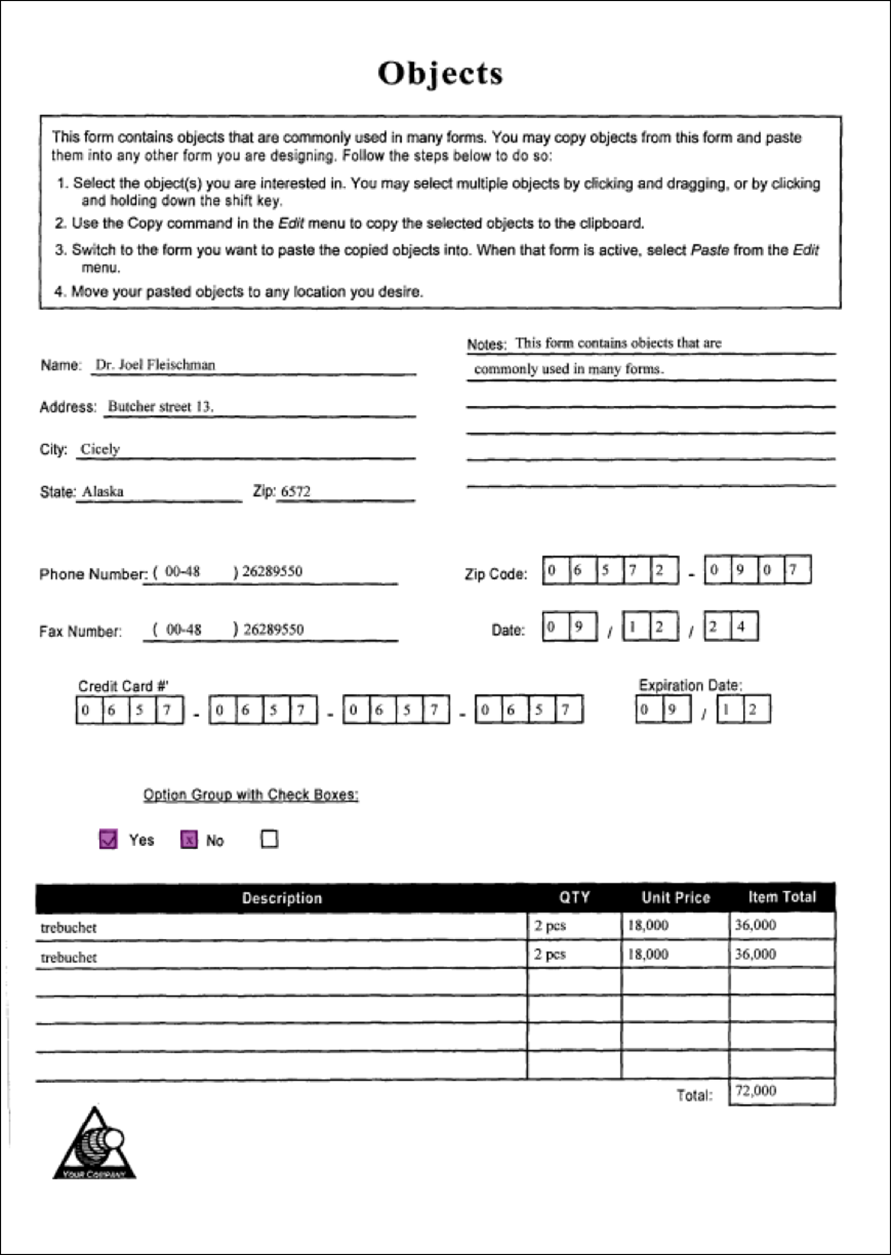 Check box zone