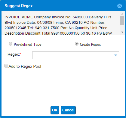 Create regex view