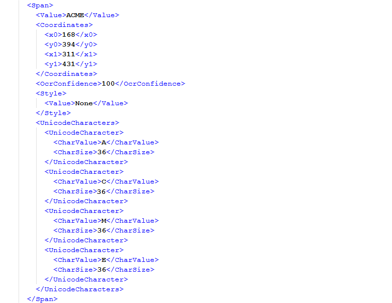 Font information for RecoStar