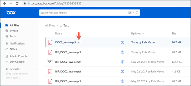 Example of Version Control with Files