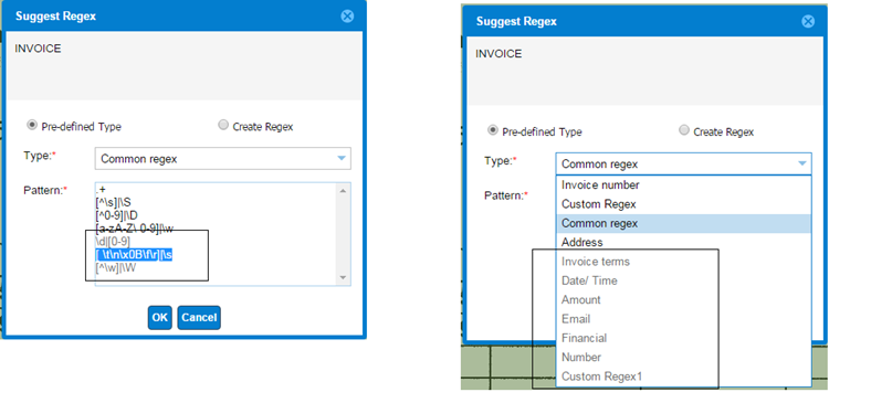 Matched regex patterns