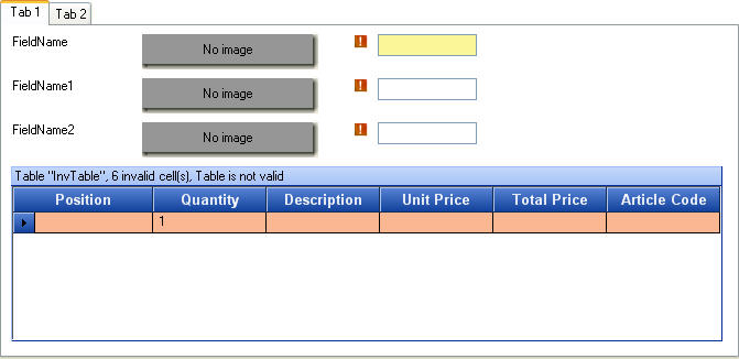 Validation form design and layout anchoring