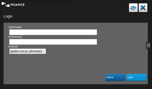 Output Manager login page