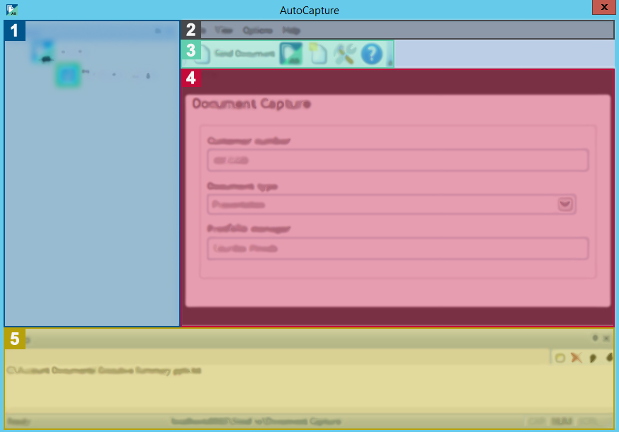 Picture of the AutoCapture window Picture of the AutoCapture window