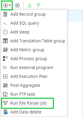 Execution plan, Run File Parser Job