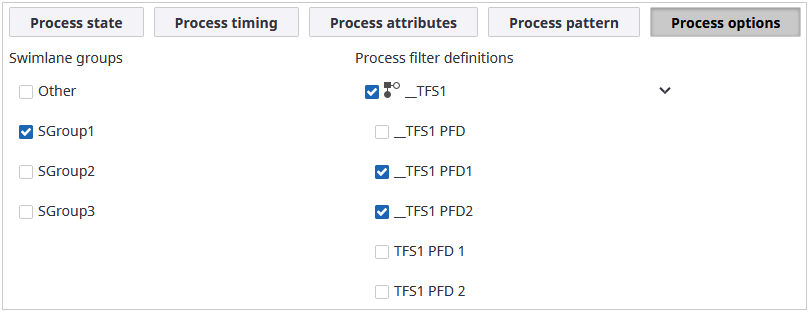 Create a process filter definition