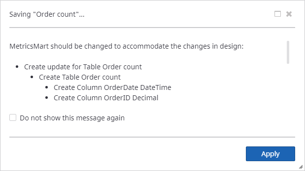 Create a metric