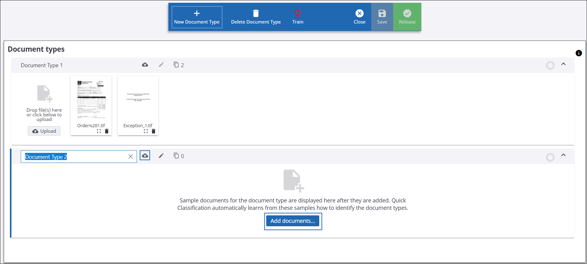 Create a new document type
