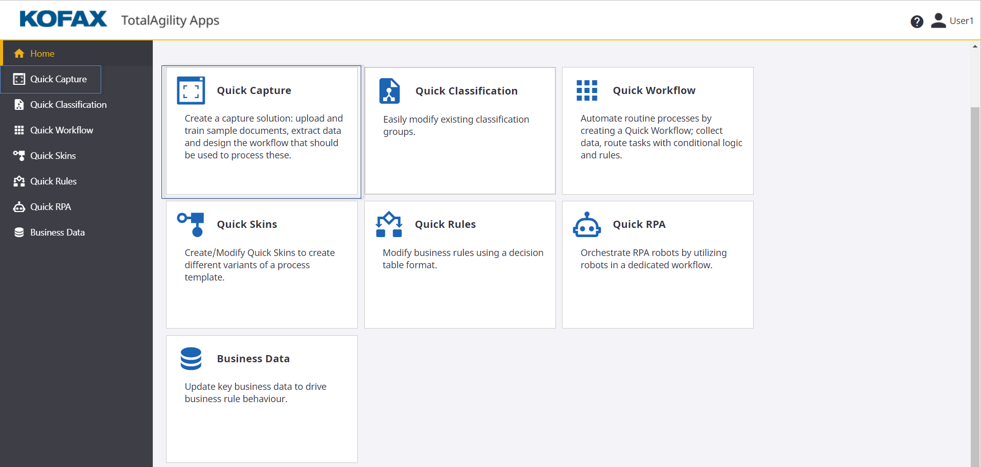 TotalAgility Quick Capture