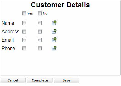 Checklist template with two columns
