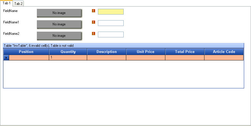 Validation form design and layout anchoring