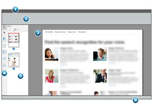 Program window overview Program window overview