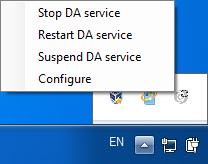 Device automation service menu